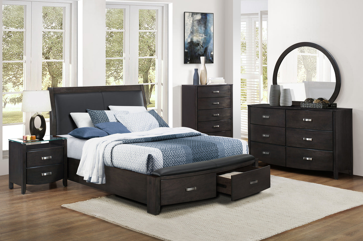Homelegance Lyric Dresser Mirror Brownish Gray Finish 1737NGY-6