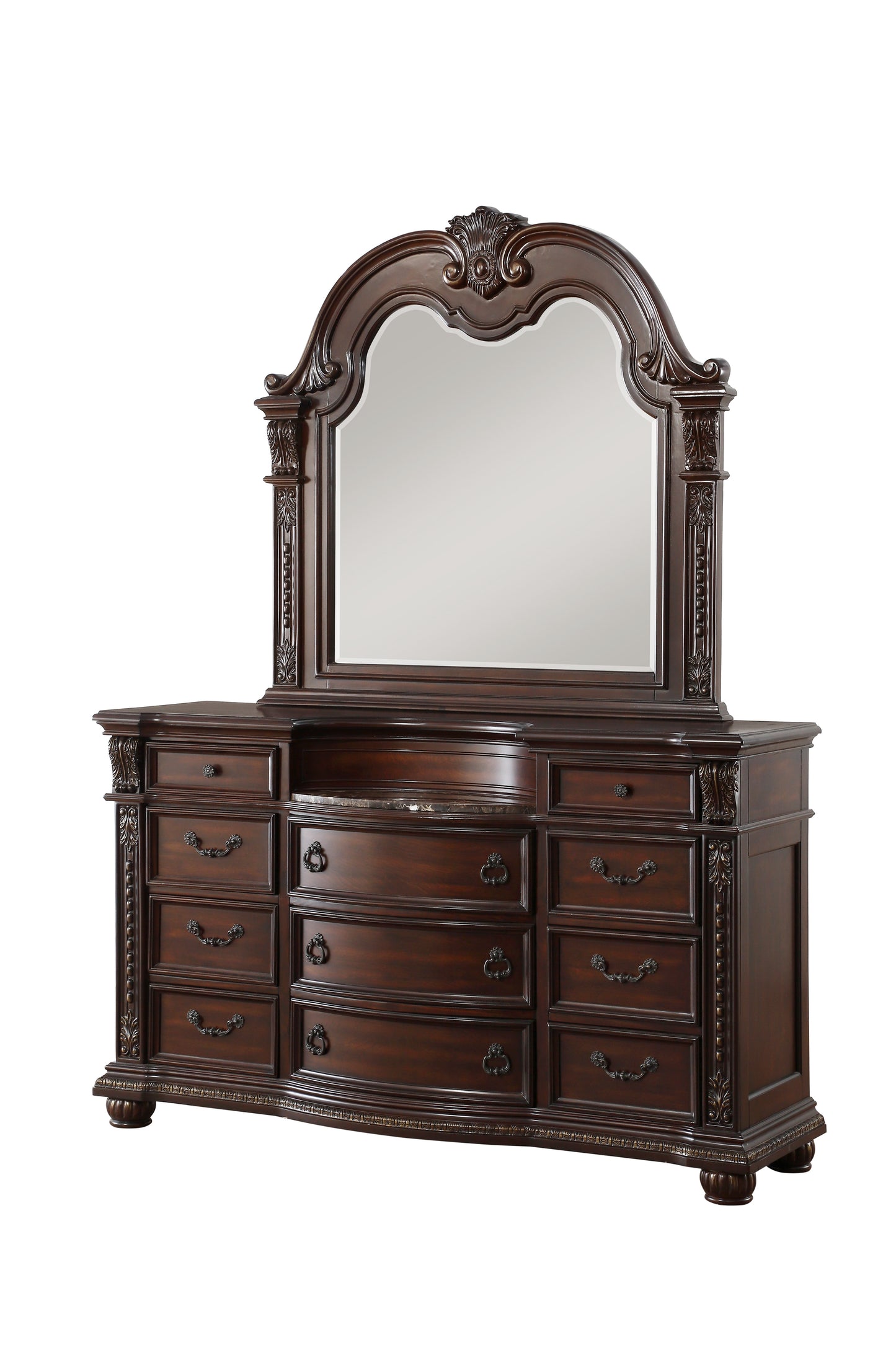 Homelegance Dresser Mirror Cavalier Dark Cherry Finish 1757-6