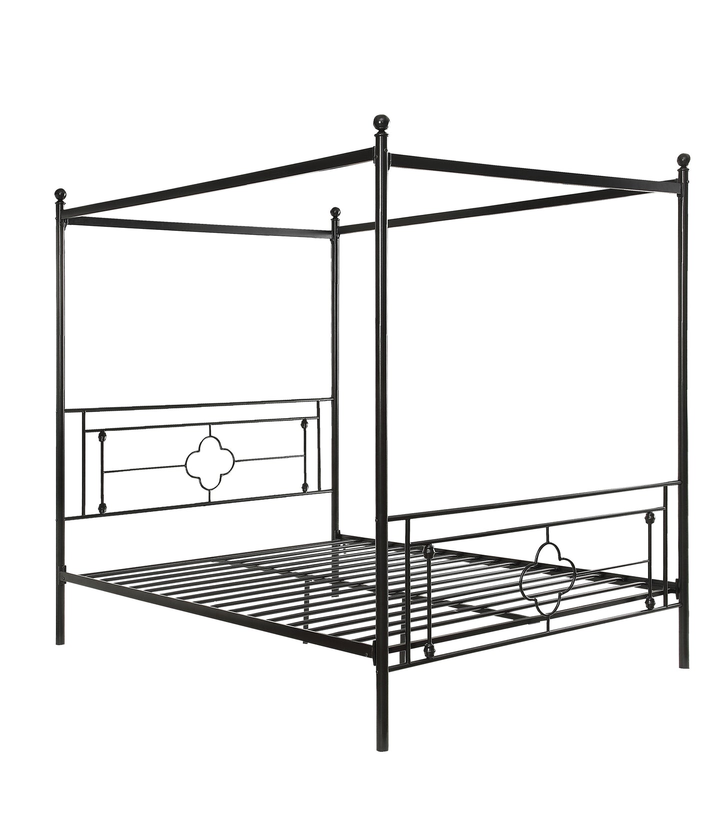 Homelegance Queen Bed Hosta Black Finish Elegant Canopy Frame 1758-1