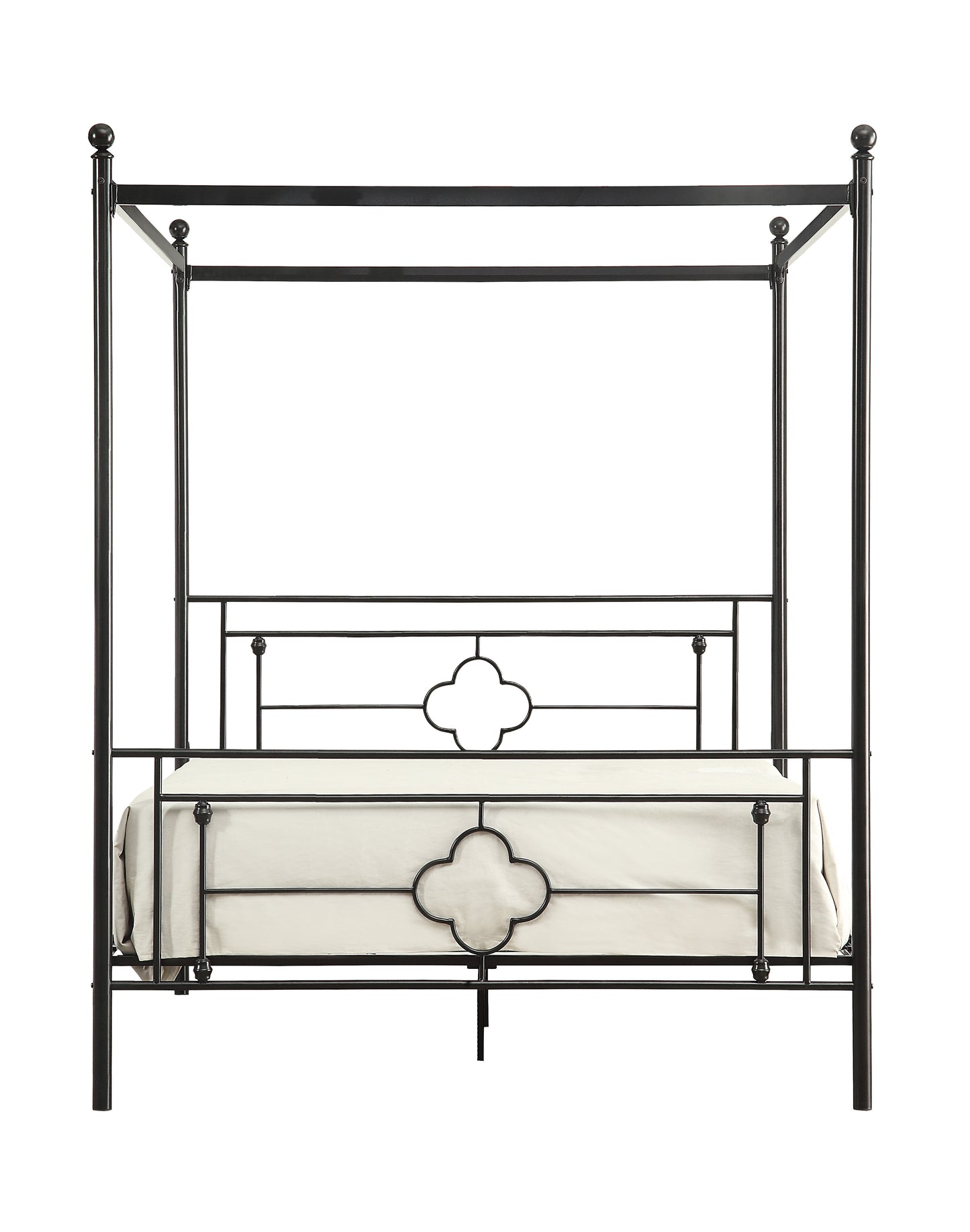 Homelegance Queen Bed Hosta Black Finish Elegant Canopy Frame 1758-1