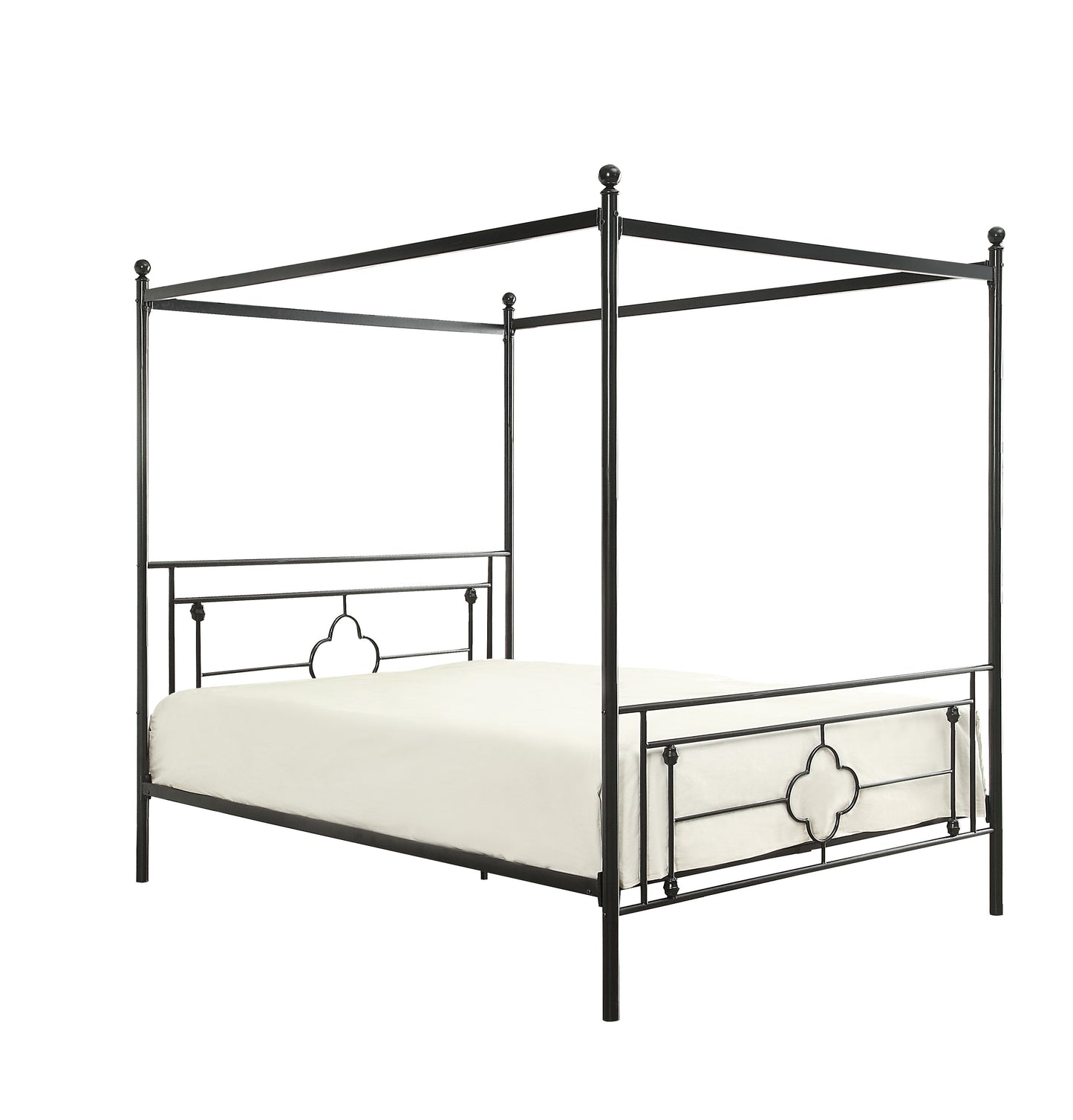 Homelegance Queen Bed Hosta Black Finish Elegant Canopy Frame 1758-1