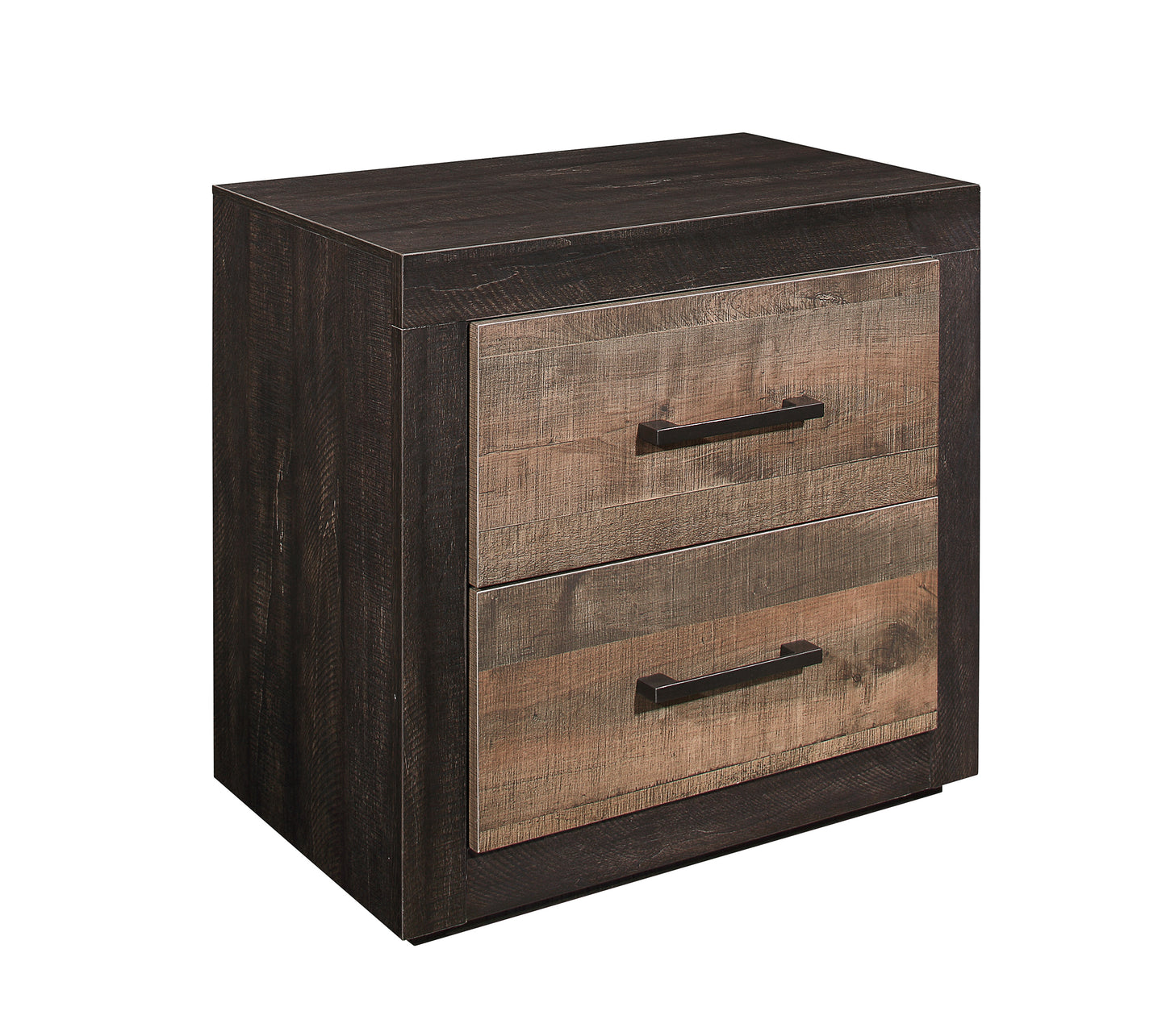Homelegance Nightstand Miter Finish with Mahogany Ebony Tones 1762-4