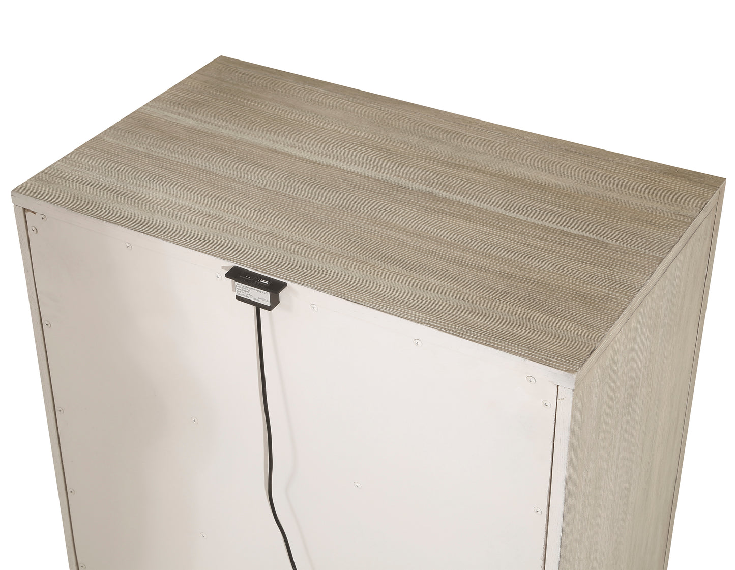 Homelegance Nightstand McKewen Light Gray with USB Charging Port 1820N-4