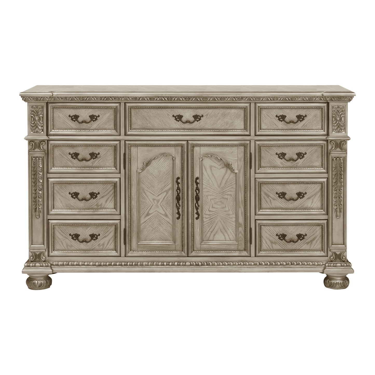Homelegance Dresser Catalonia Platinum Gold Finish Elegant Storage Solution 1824PG-5