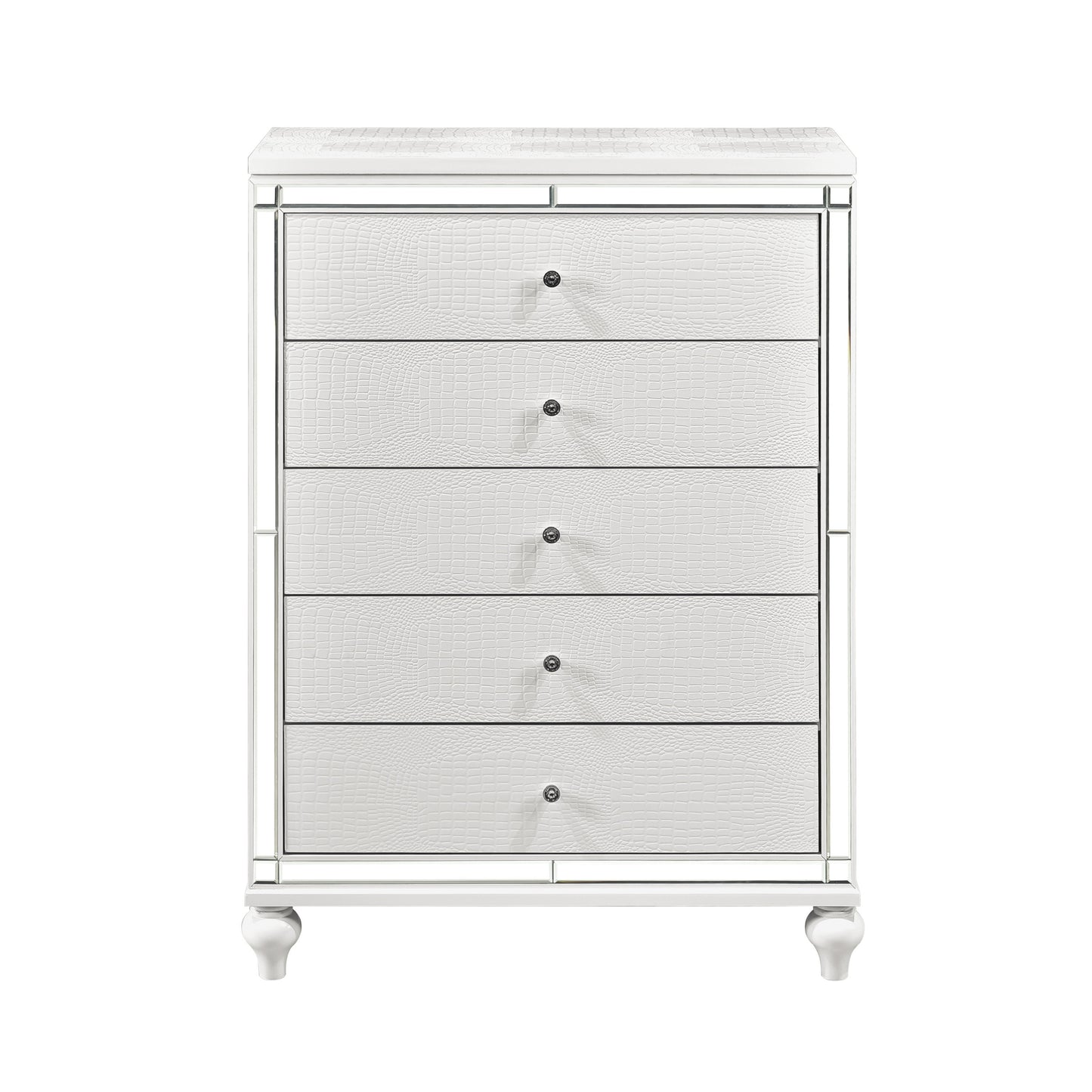 Homelegance Chest Alonza Metallic White Elegant Bedroom Storage 1845-9