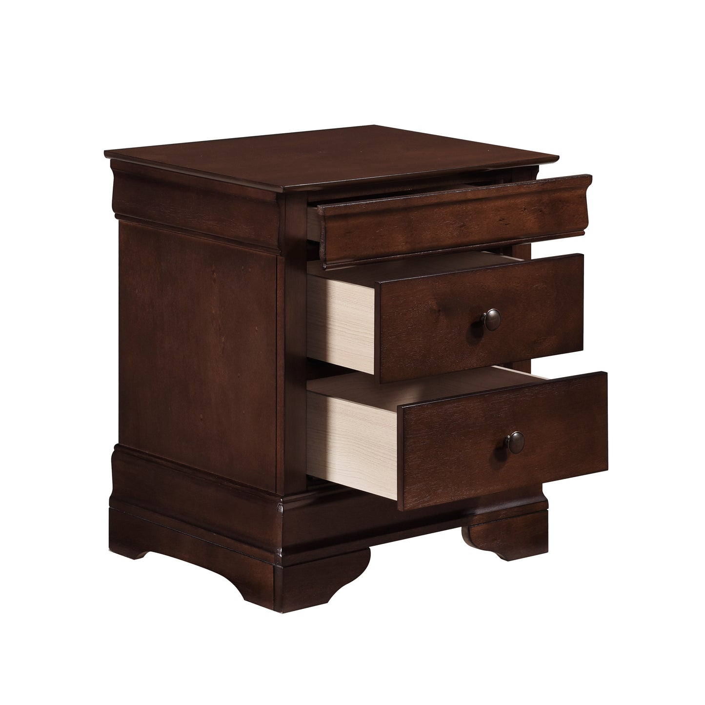 Homelegance Nightstand Abbeville Dark Cherry Finish 1856-4
