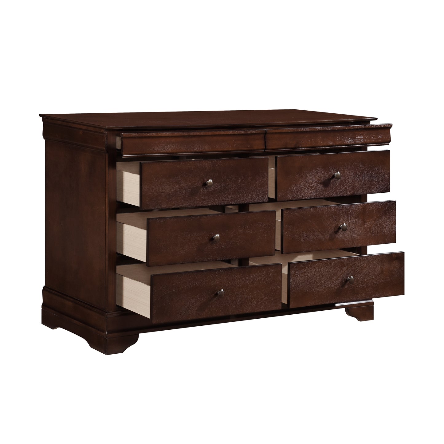 Homelegance Dresser Abbeville Dark Cherry Finish with Hidden Drawers 1856-5