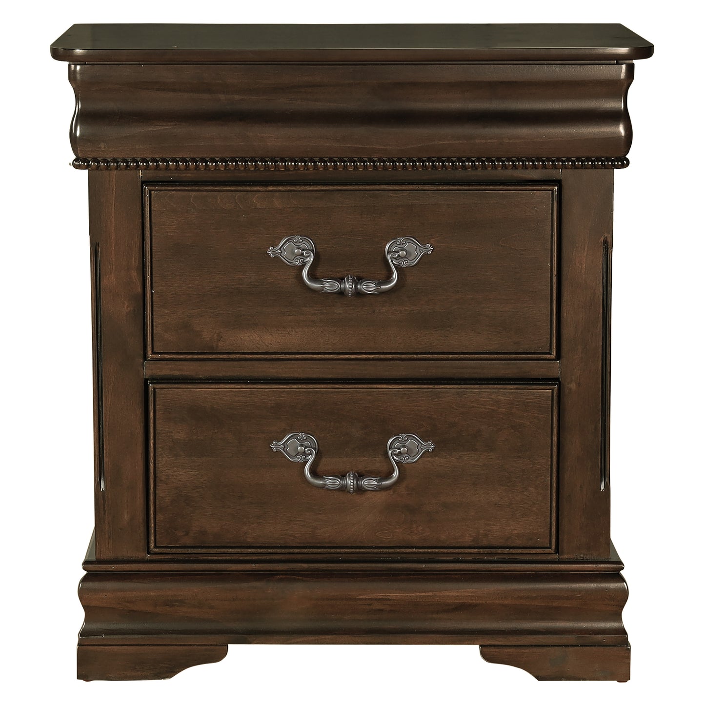 Homelegance Nightstand Mont Belvieu Dark Cherry Elegant Design 1869-4