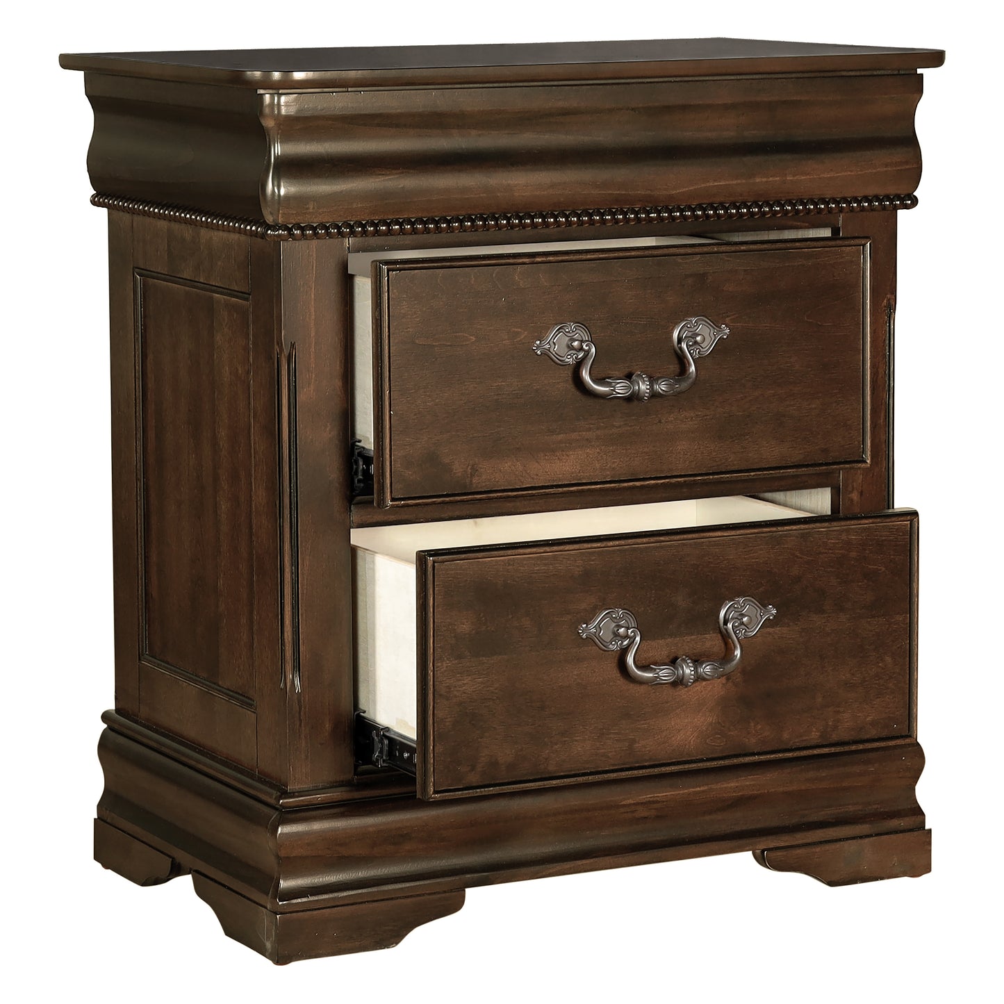 Homelegance Nightstand Mont Belvieu Dark Cherry Elegant Design 1869-4