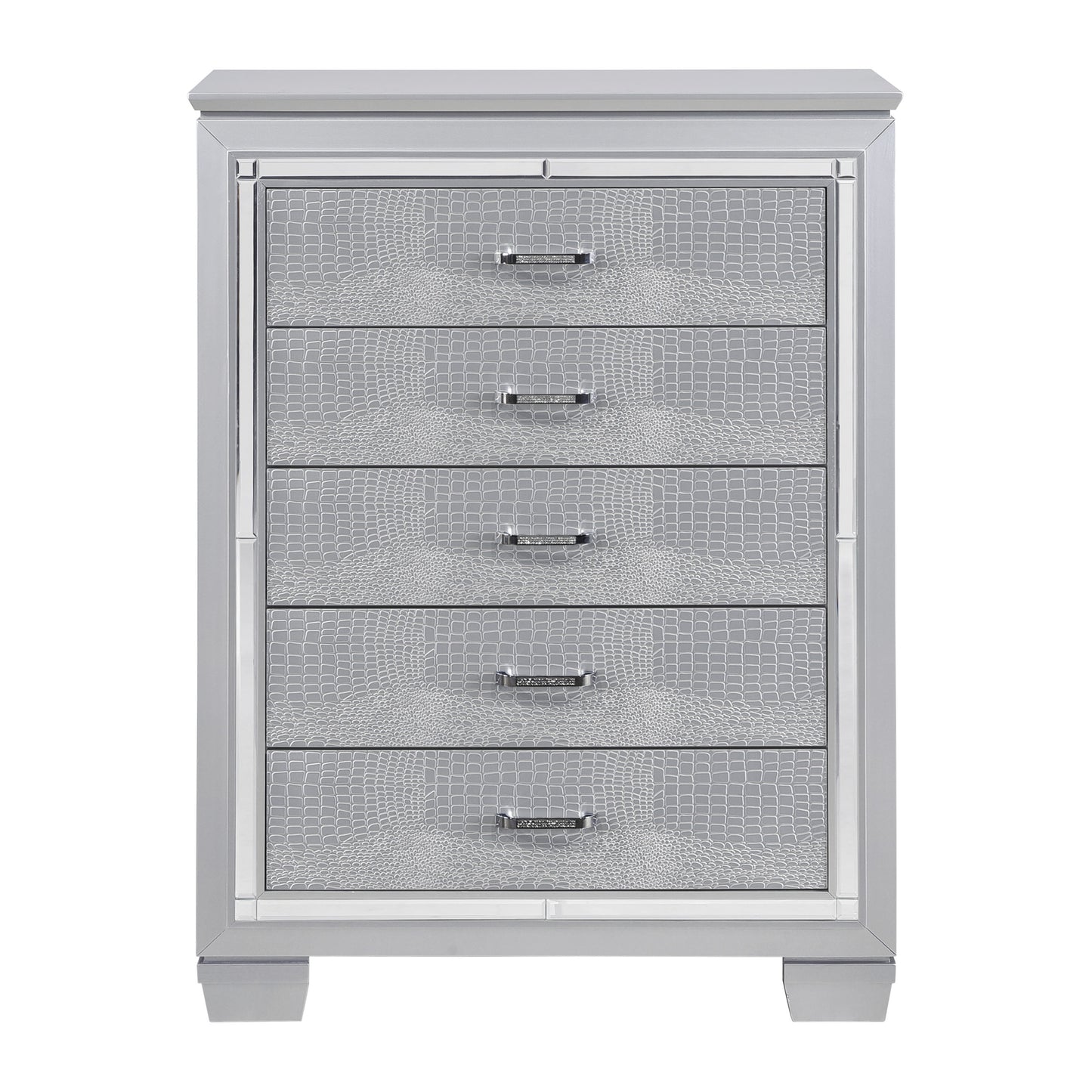 Homelegance Allura Chest Silver Finish with Crystal Accents 1916-9