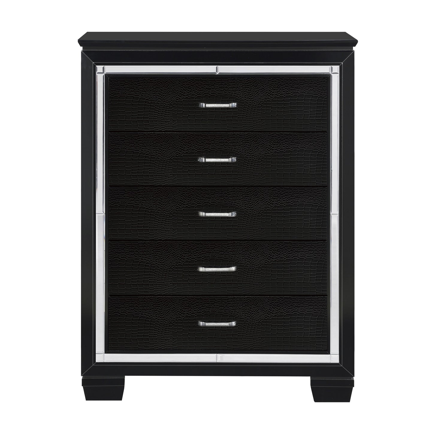 Homelegance Chest Allura Black Finish with Alligator Embossing 1916BK-9