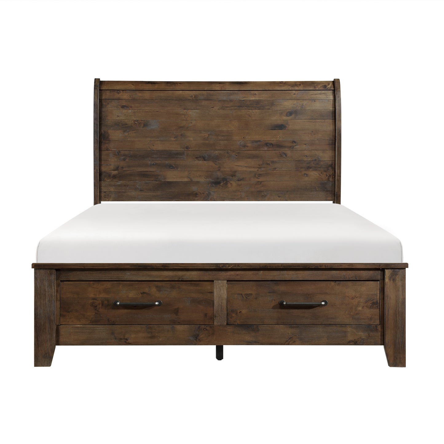 Homelegance Queen Bed Jerrick Burnished Brown with Storage Drawers 1957-1