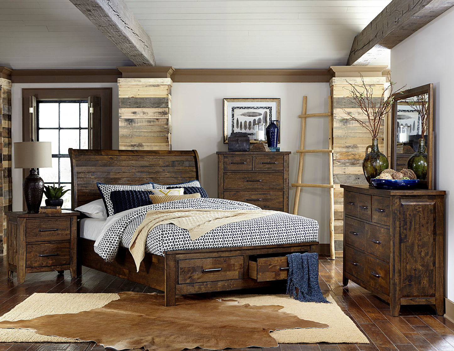 Homelegance Chest Jerrick Burnished Brown Timeless Design with Ample Storage 1957-9