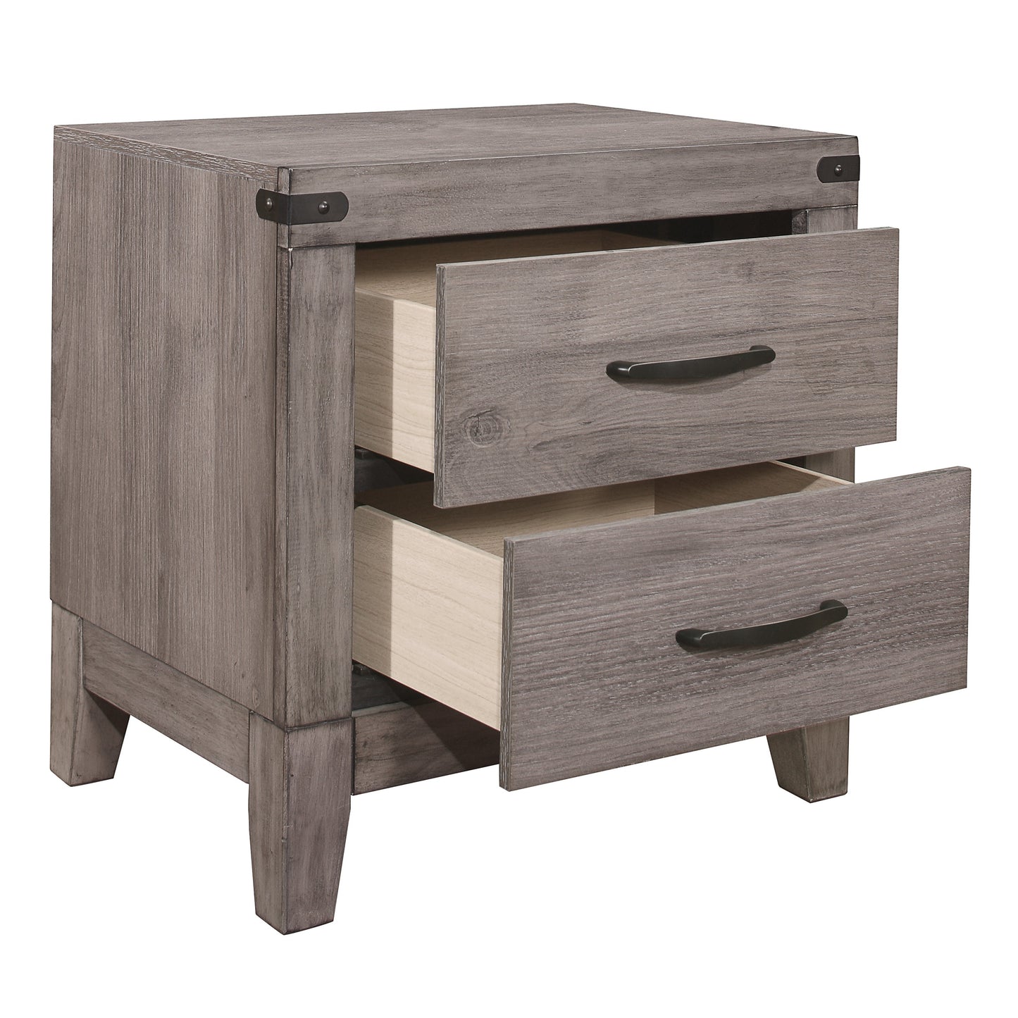 Homelegance Nightstand Woodrow Brownish Gray Finish 2042-4