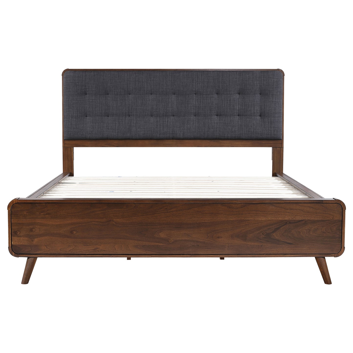 Robyn Wood California King Panel Bed Dark Walnut