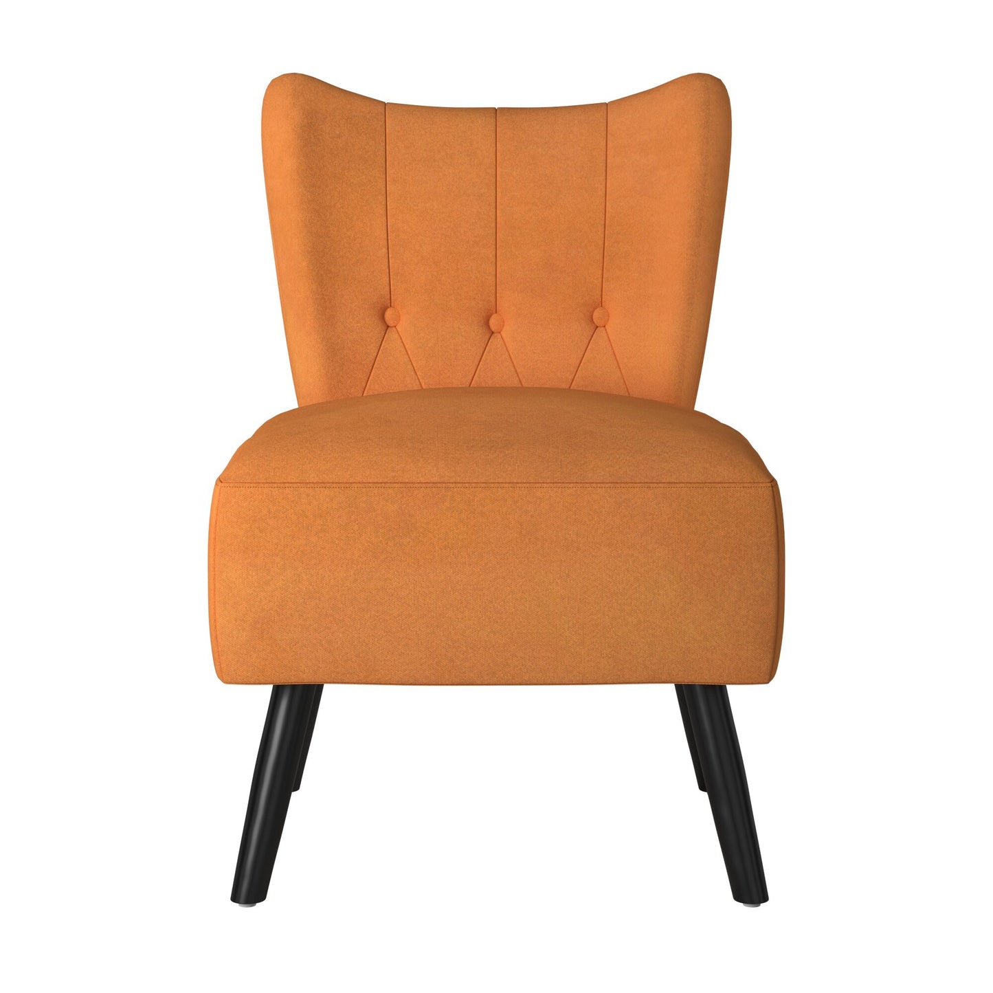 Homelegance Imani Accent Chair in Orange Velvet with Button Tufted Back 1166RN-1