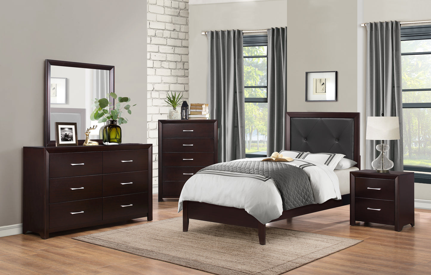 Homelegance Chest Edina Espresso Finish Elegant Modern Design 2145-9