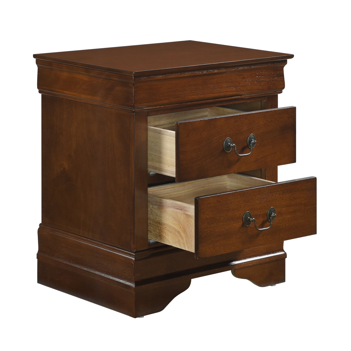 Homelegance Nightstand Mayville Brown Cherry Finish 2147-4