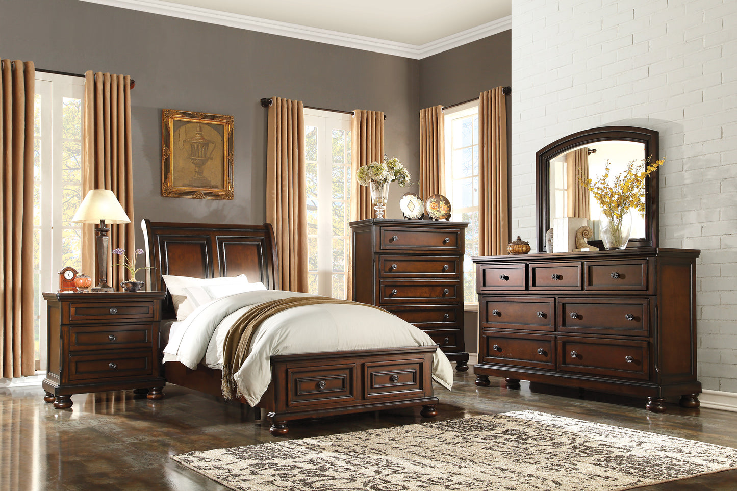 Homelegance Chest Cumberland Brown Cherry Finish Elegant Storage Solution 2159-9