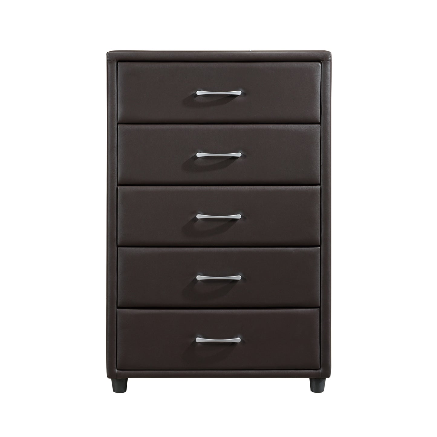 Homelegance Chest Lorenzi Dark Brown Faux Leather Sophistication 2220DBR-9