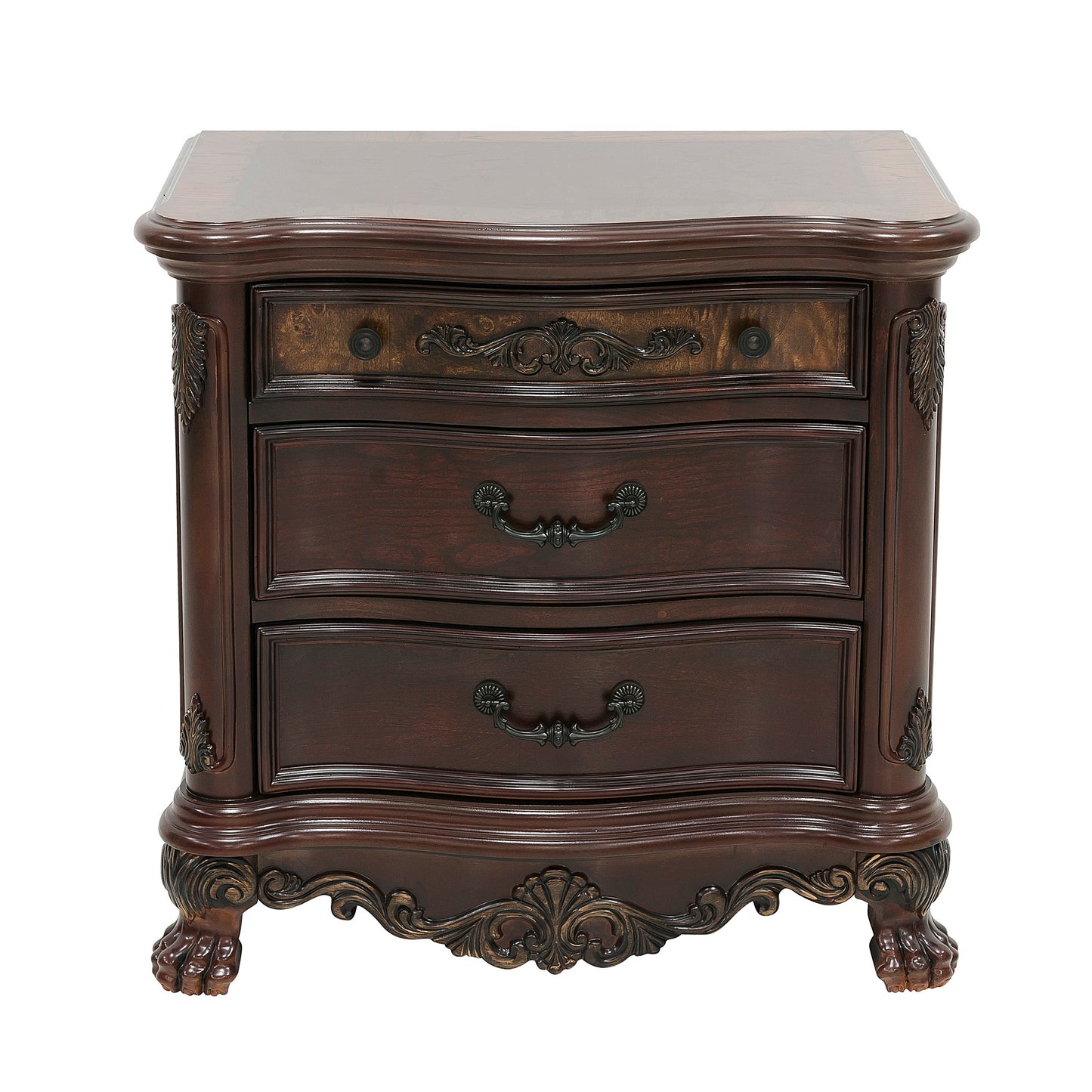 Homelegance Nightstand Deryn Park Cherry Finish 2243-4