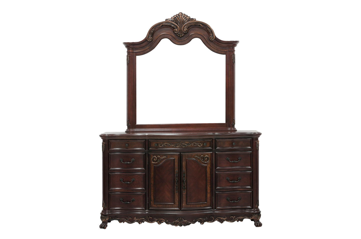 Homelegance Dresser Mirror in Rich Cherry Finish Deryn Park 2243-6