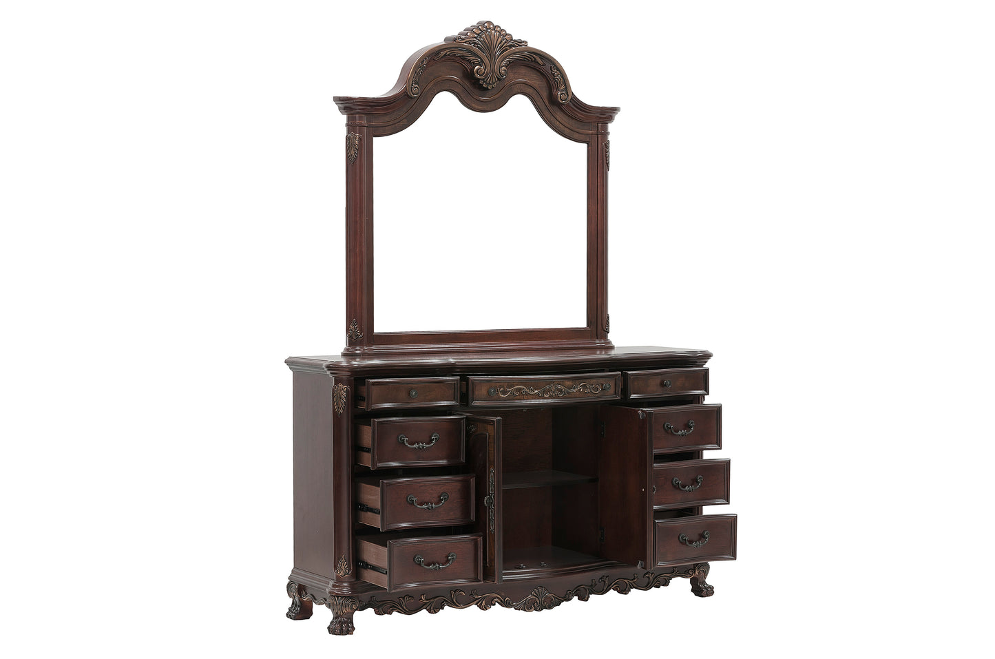 Homelegance Dresser Deryn Park Cherry Finish 2243-5