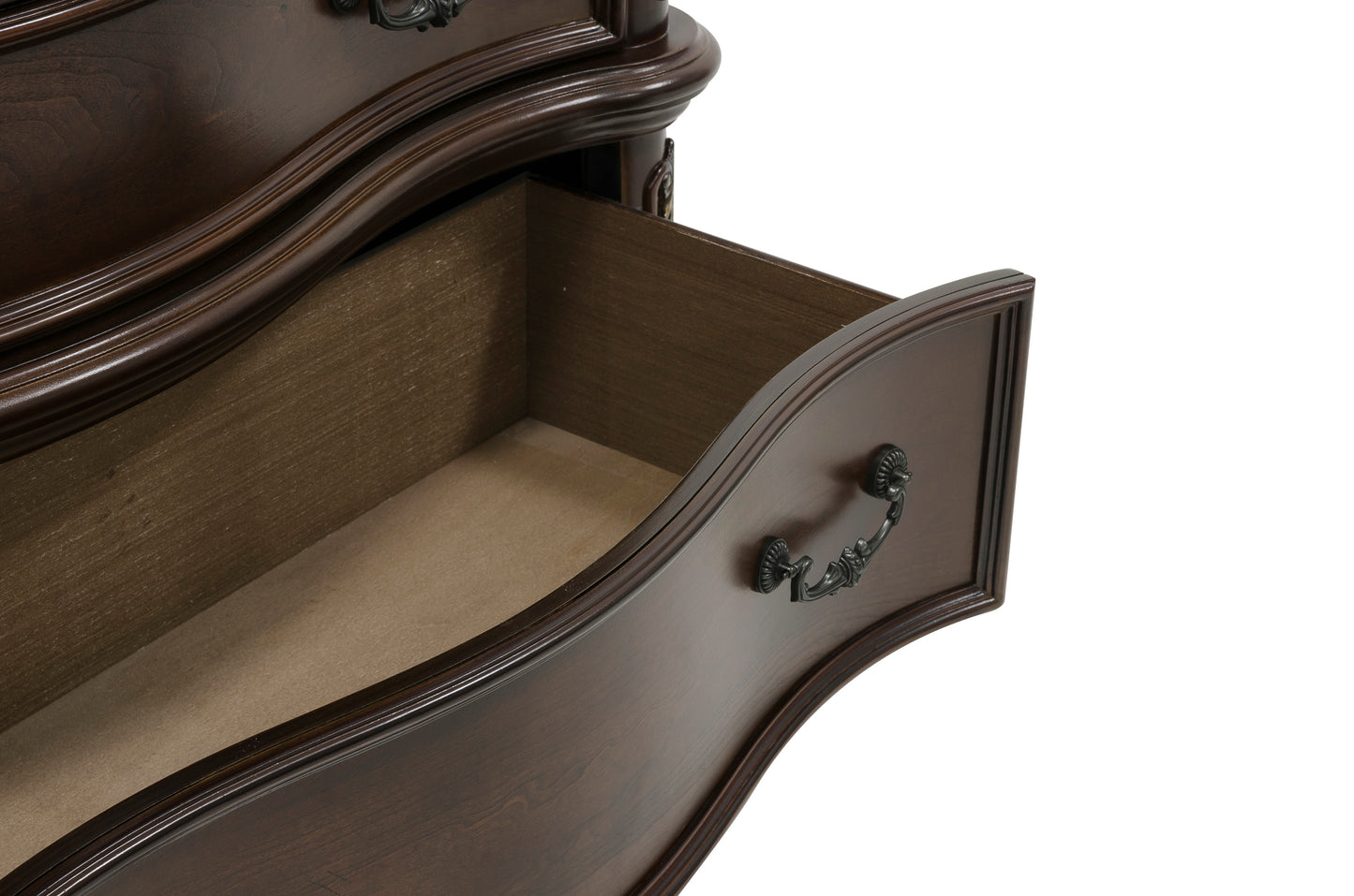Homelegance Deryn Park Chest Cherry Finish with Burl Inlay and Claw Feet 2243-9