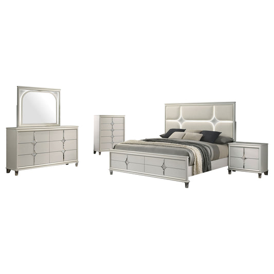 Olivia 5-piece Queen Bedroom Set Pearl White