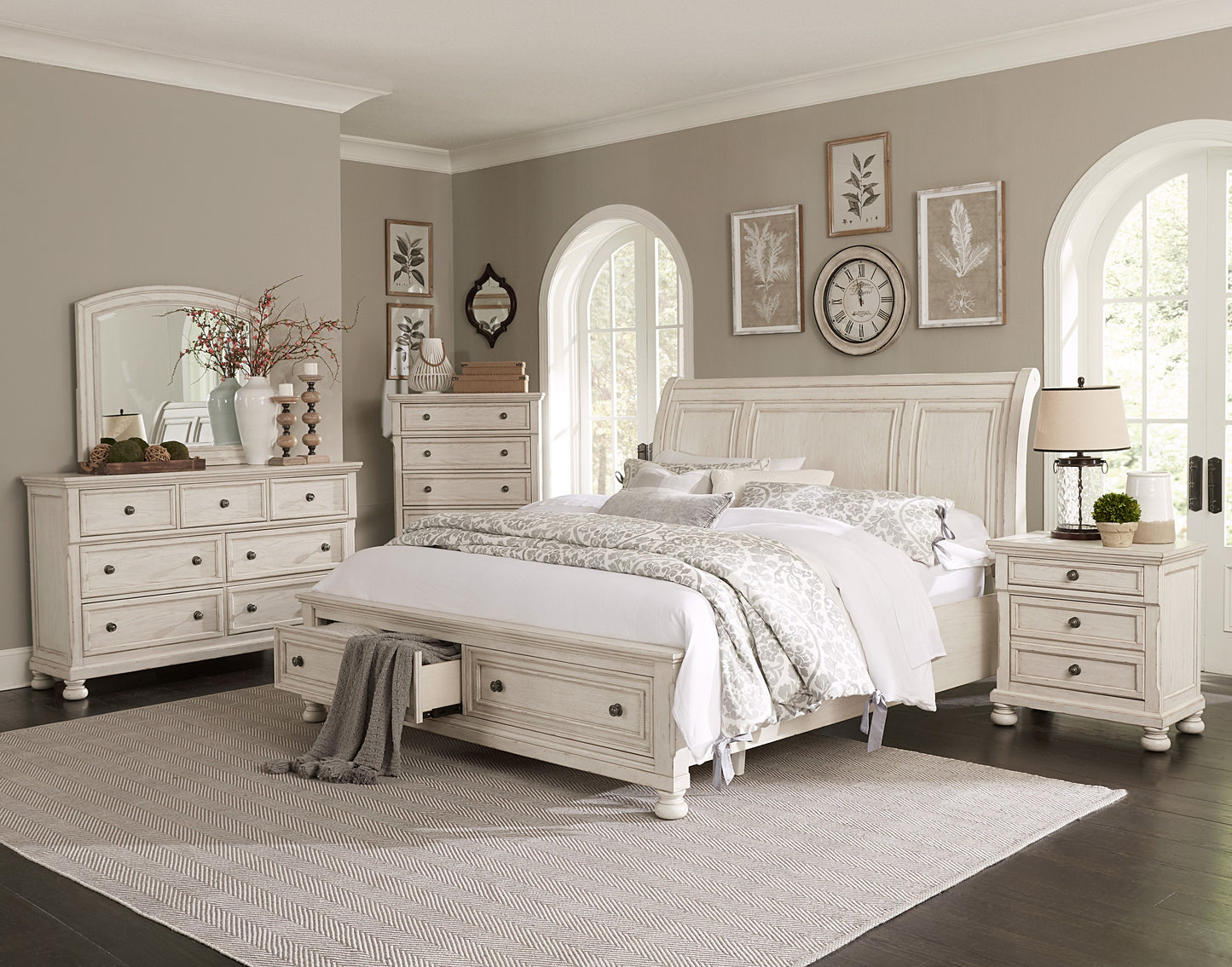 Homelegance Dresser Antique White Bethel Elegant Storage Solution 2259W-5