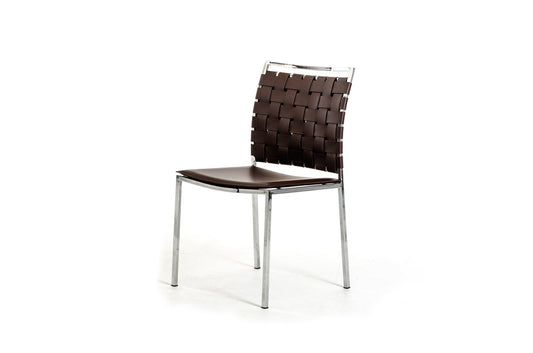 Shasta Modern Brown Eco-Leather Dining Chair