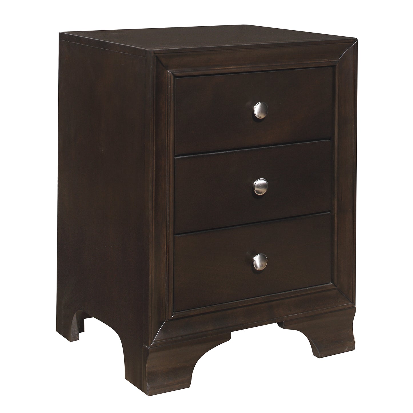 Homelegance Nightstand Centralia Brown Finish with USB Ports and Storage 4598BCU