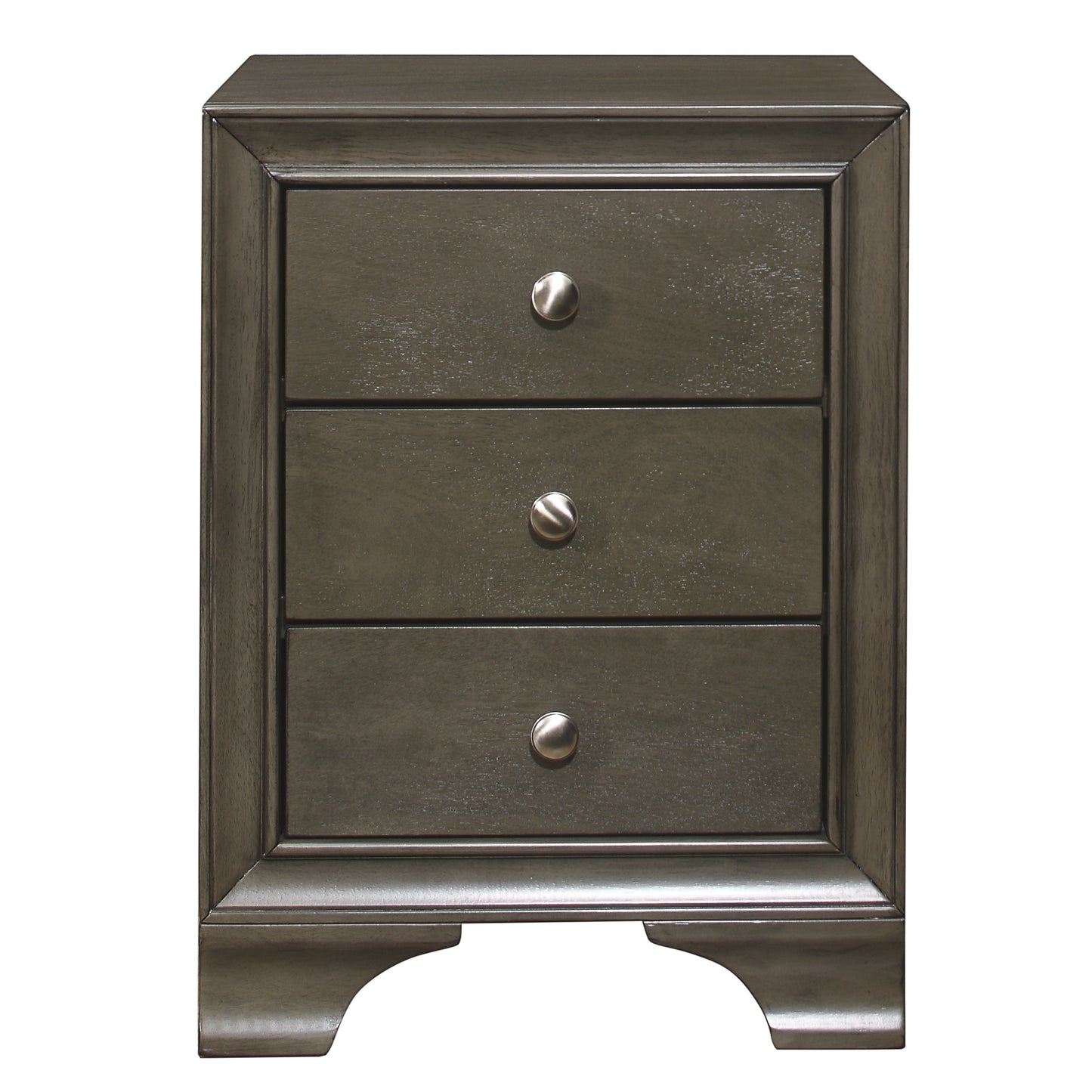 Homelegance Nightstand Centralia Gray Finish with USB Ports 4598GYU