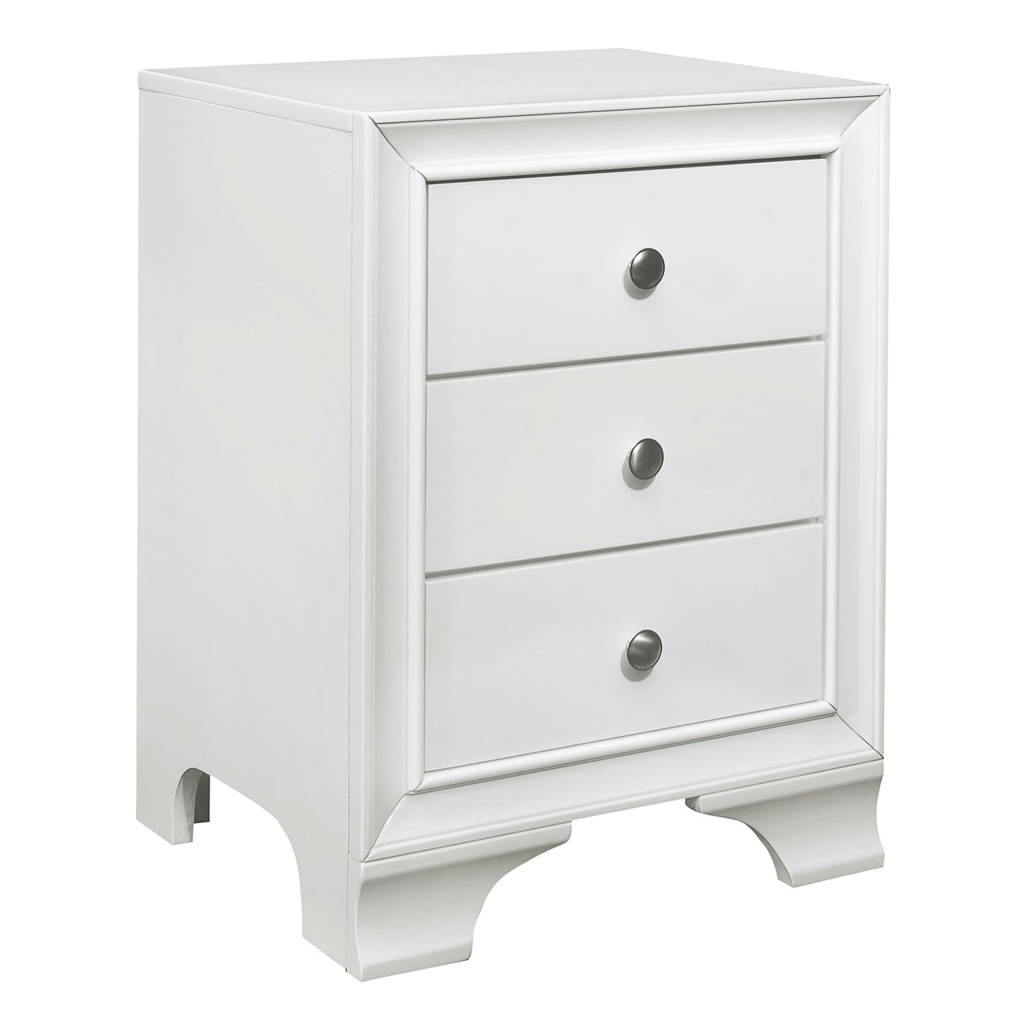 Homelegance Centralia Nightstand White Finish with USB Ports and Drawers 4598WTU