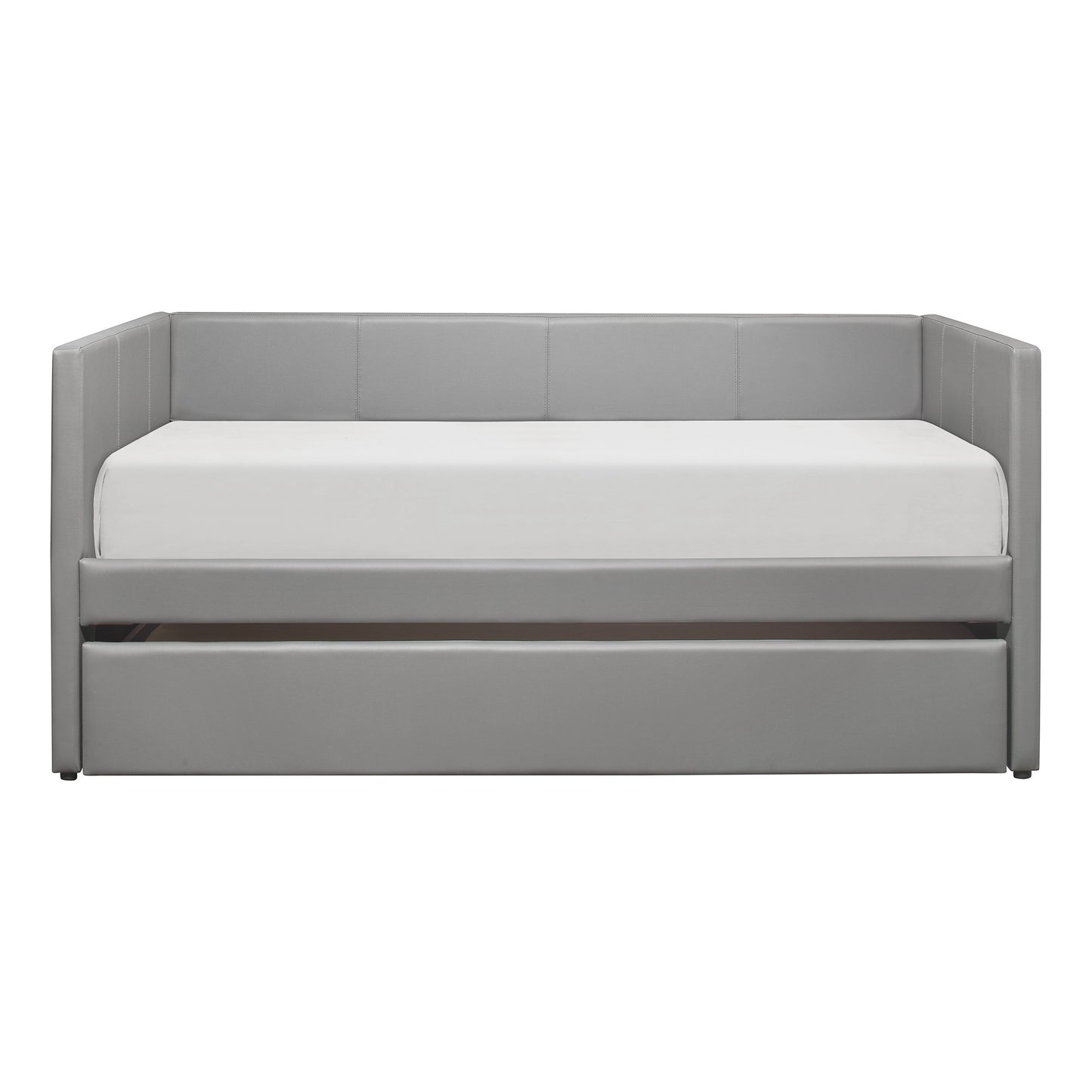 Homelegance Adra Daybed with Trundle Gray Faux Leather 4949GY