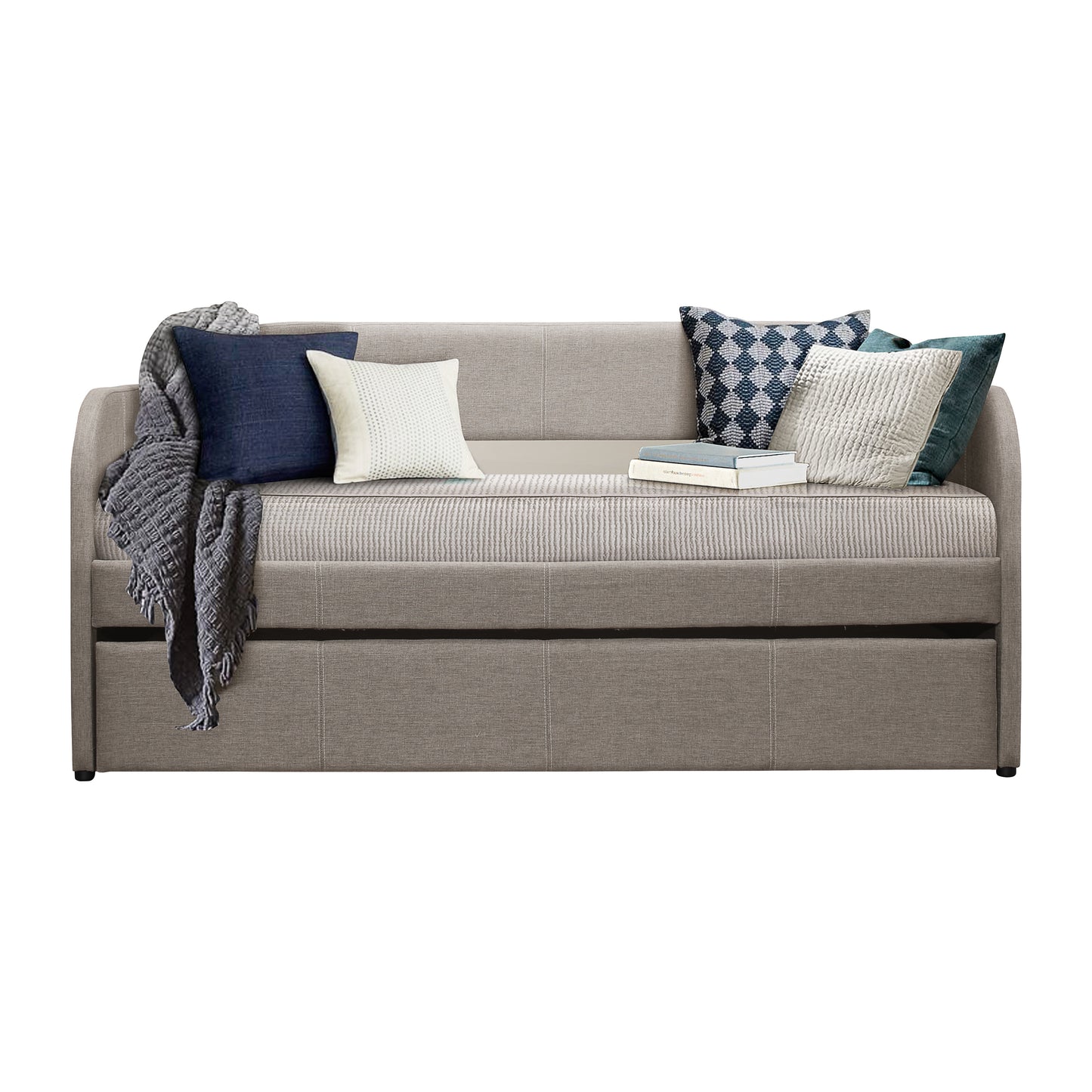 Homelegance Roland Daybed with Trundle Gray Fabric 4950GY