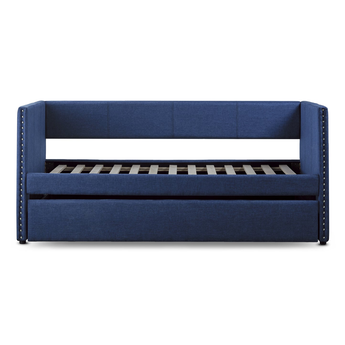 Homelegance Therese Daybed with Trundle Blue Fabric 4969BU