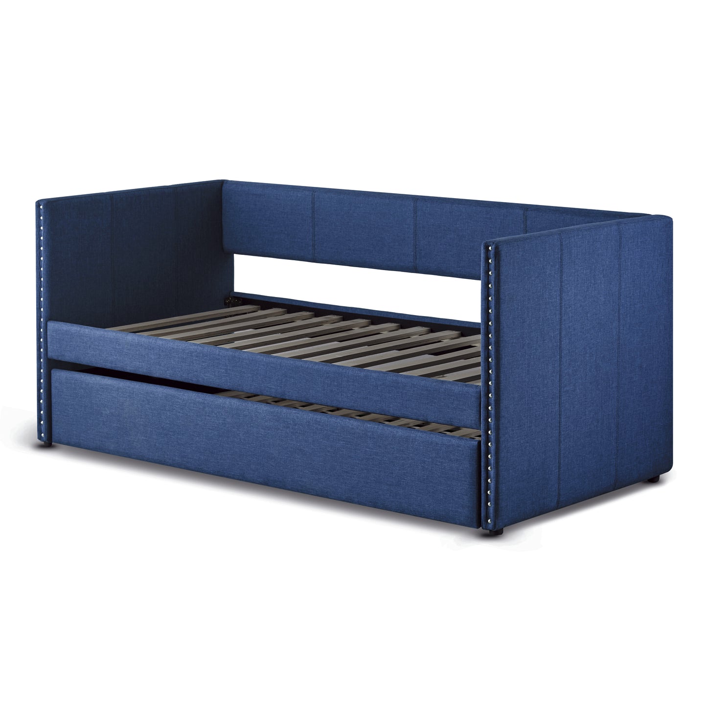 Homelegance Therese Daybed with Trundle Blue Fabric 4969BU