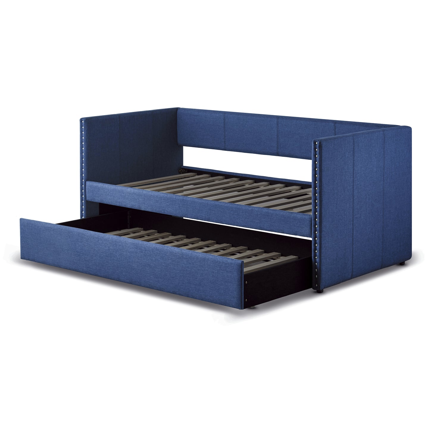 Homelegance Therese Daybed with Trundle Blue Fabric 4969BU