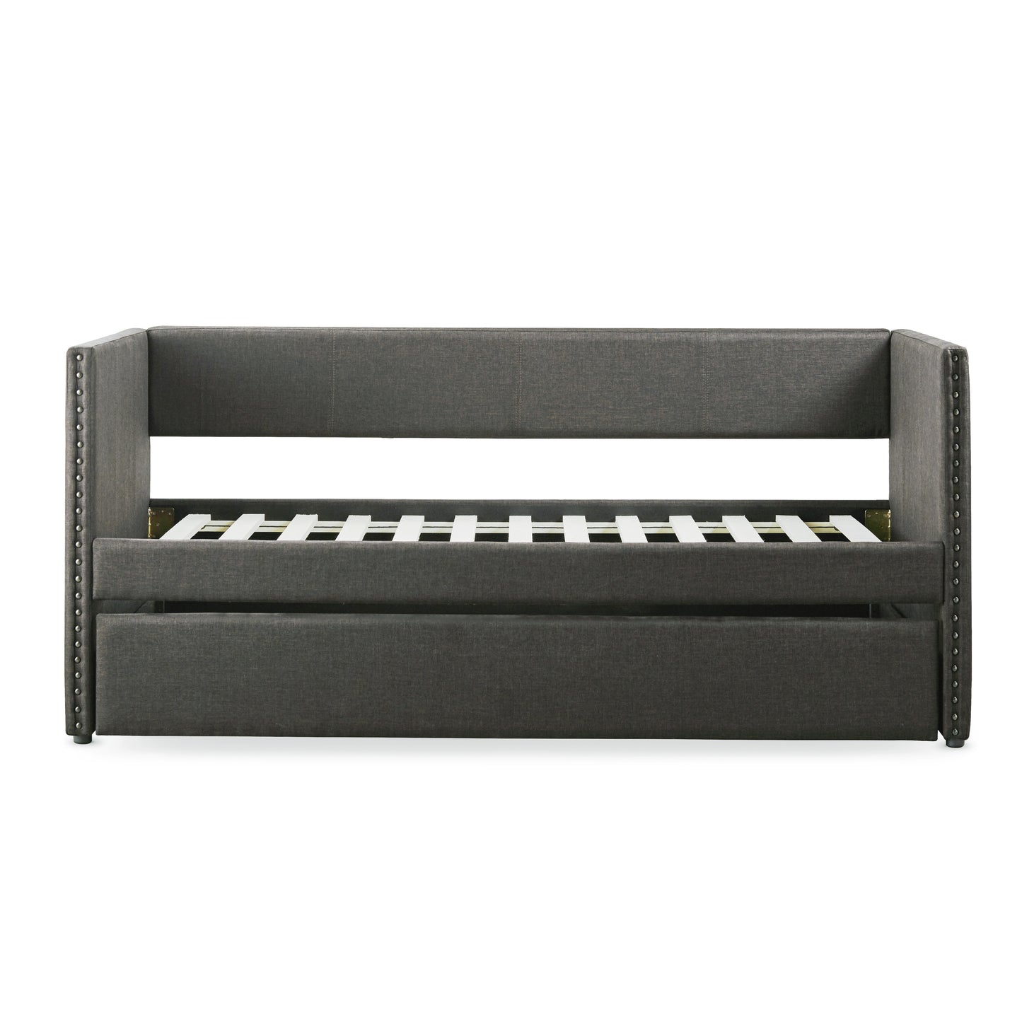 Homelegance Therese Daybed with Trundle Gray Fabric 4969GY