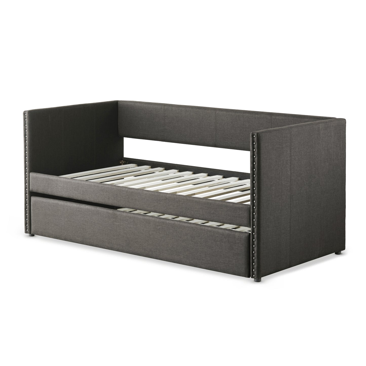 Homelegance Therese Daybed with Trundle Gray Fabric 4969GY