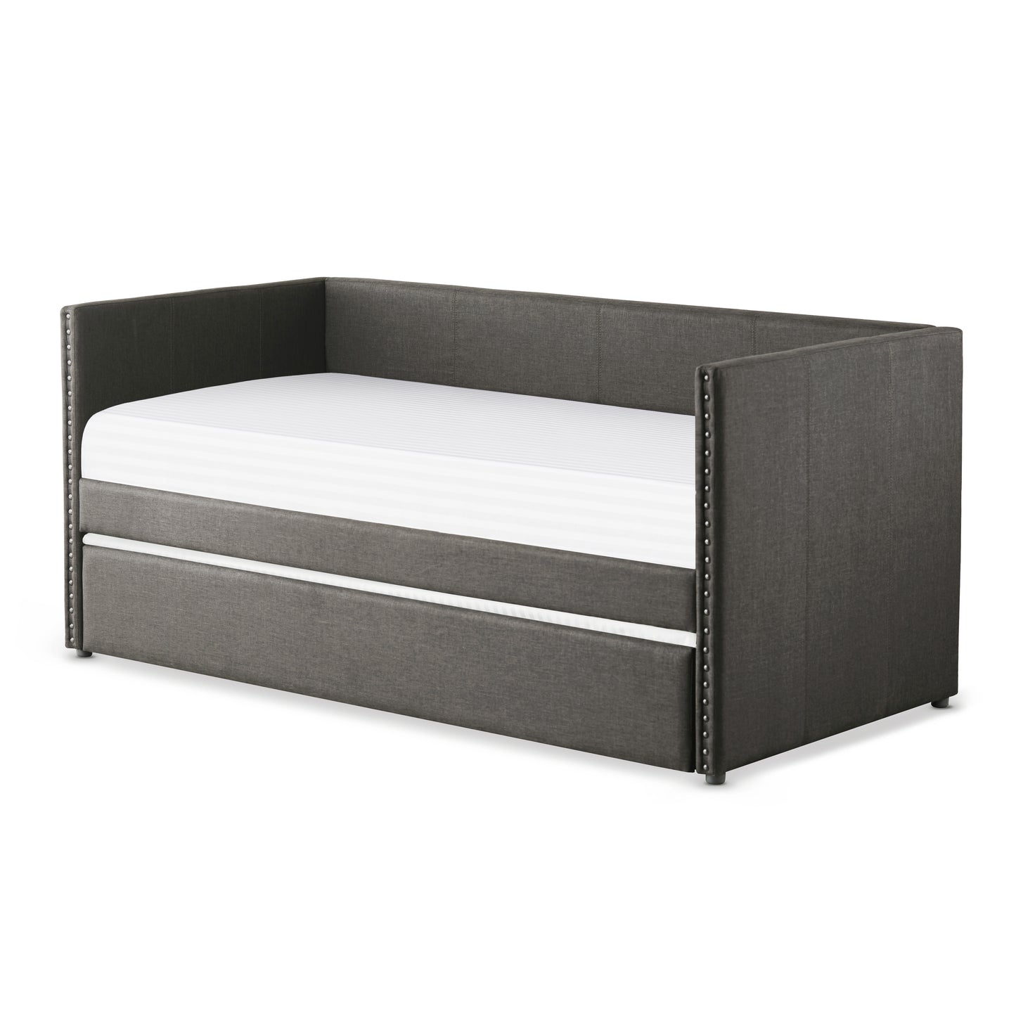 Homelegance Therese Daybed with Trundle Gray Fabric 4969GY