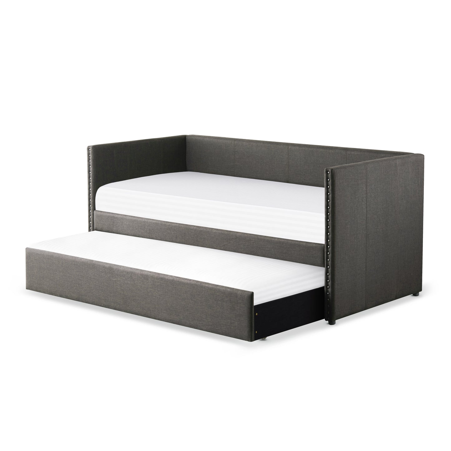 Homelegance Therese Daybed with Trundle Gray Fabric 4969GY