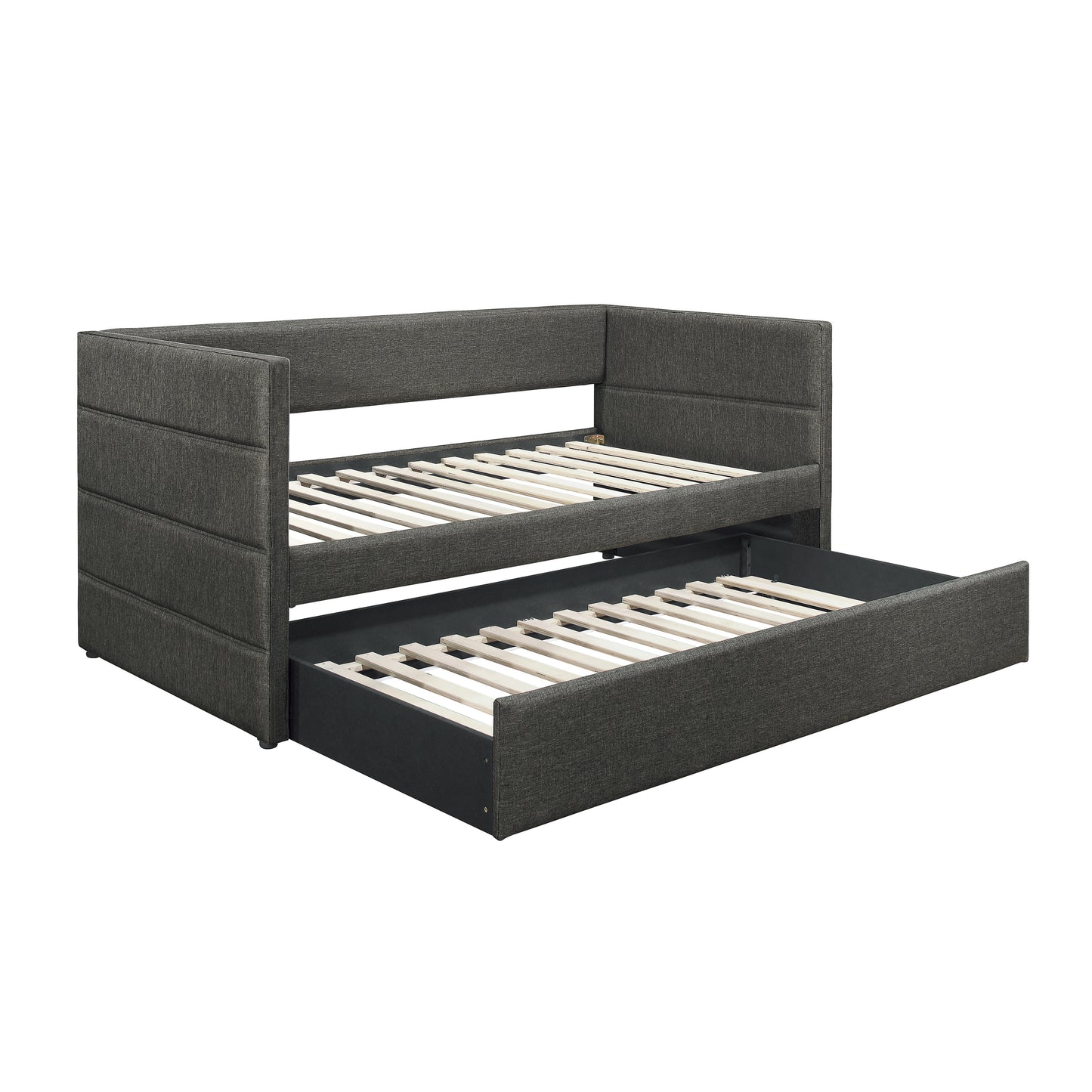 Homelegance Vining Daybed with Trundle Dark Gray Upholstered 4975