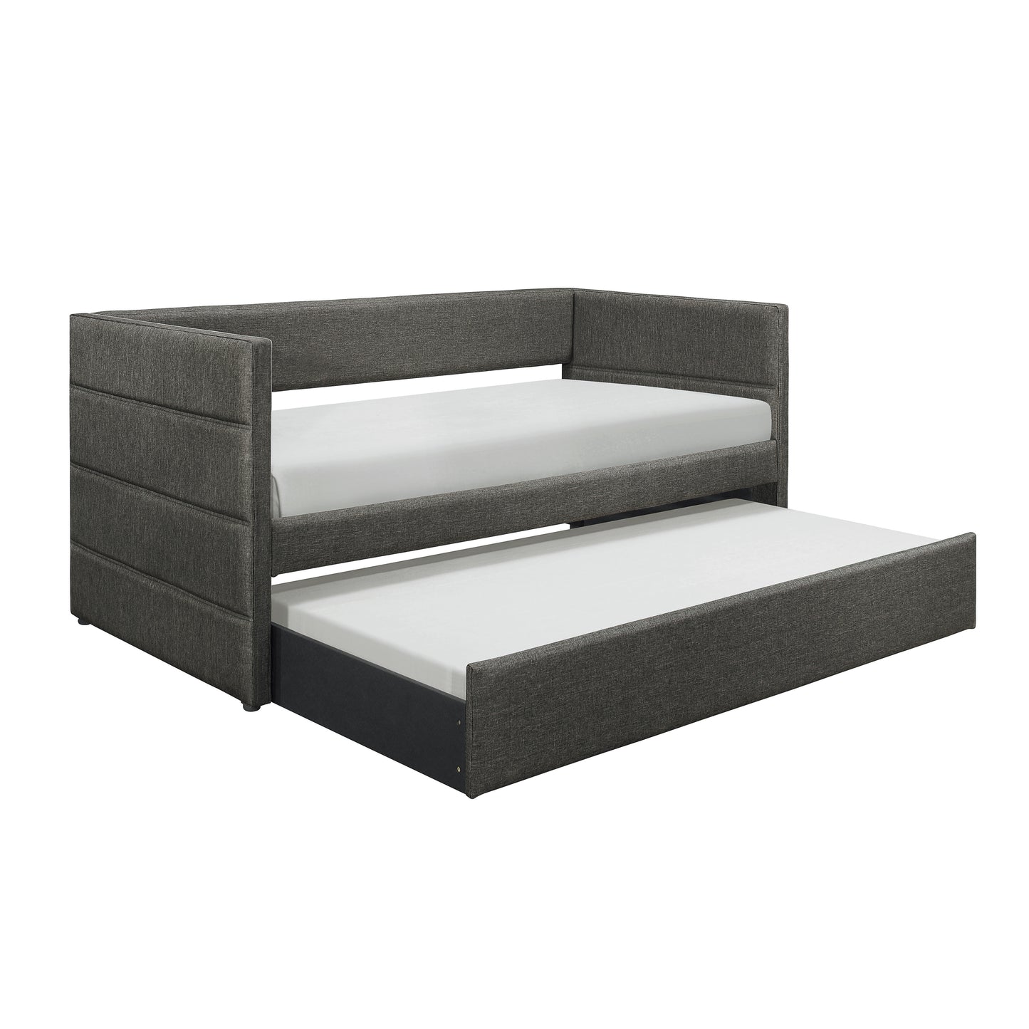 Homelegance Vining Daybed with Trundle Dark Gray Upholstered 4975