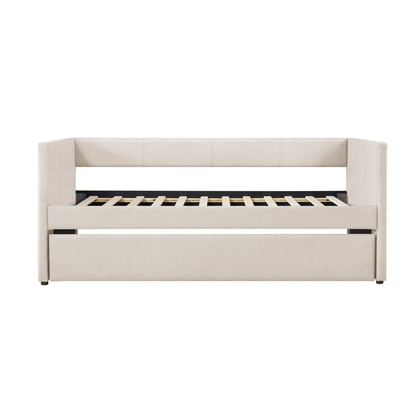 Homelegance Trudy Daybed with Trundle Beige Upholstery 4987BE