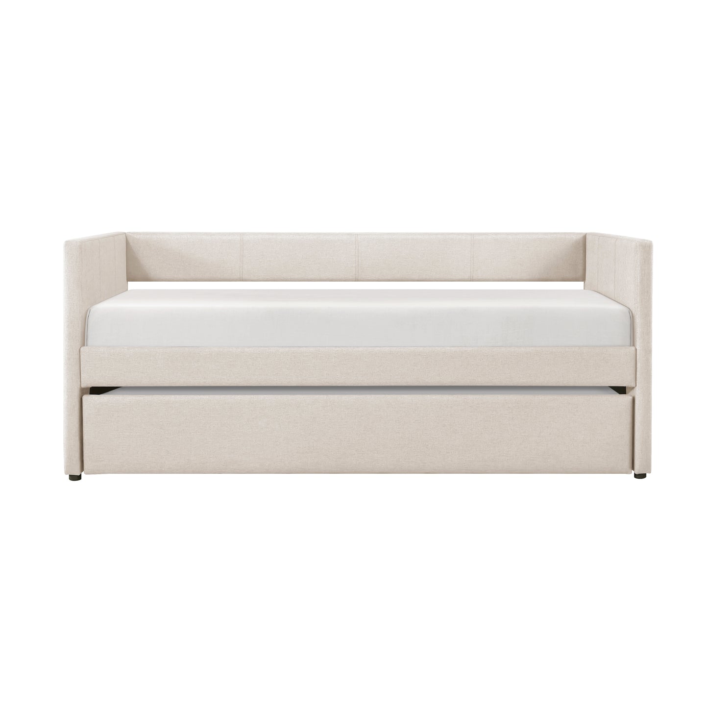 Homelegance Trudy Daybed with Trundle Beige Upholstery 4987BE