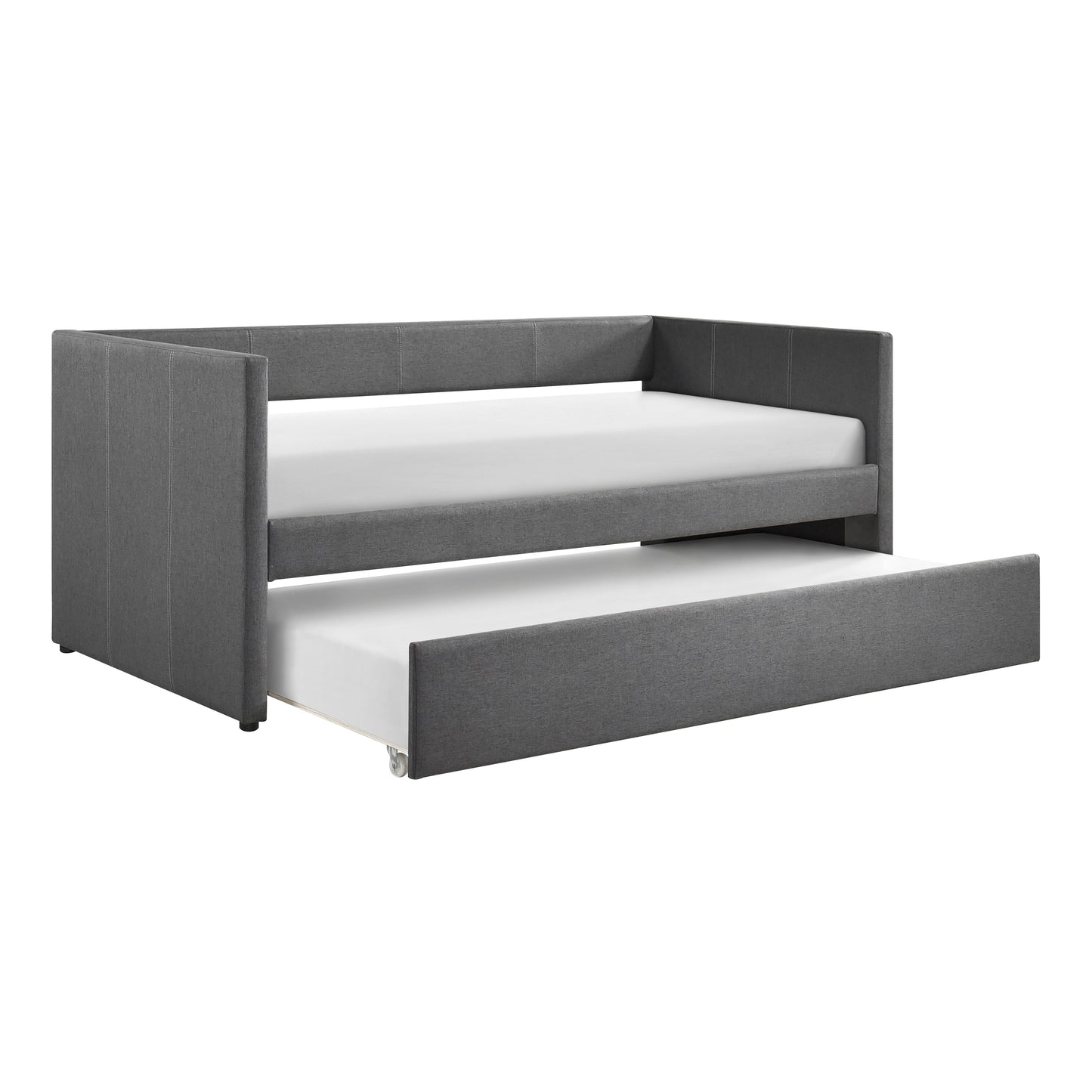Homelegance Trudy Daybed with Trundle Dark Gray Upholstery 4987DG