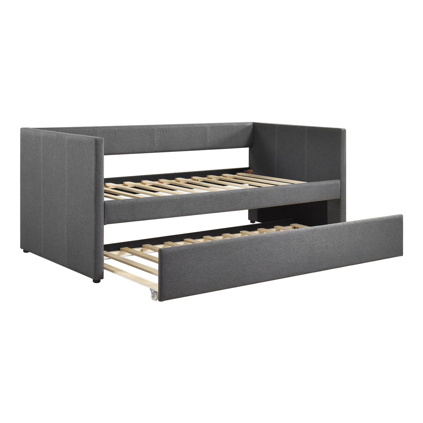 Homelegance Trudy Daybed with Trundle Dark Gray Upholstery 4987DG