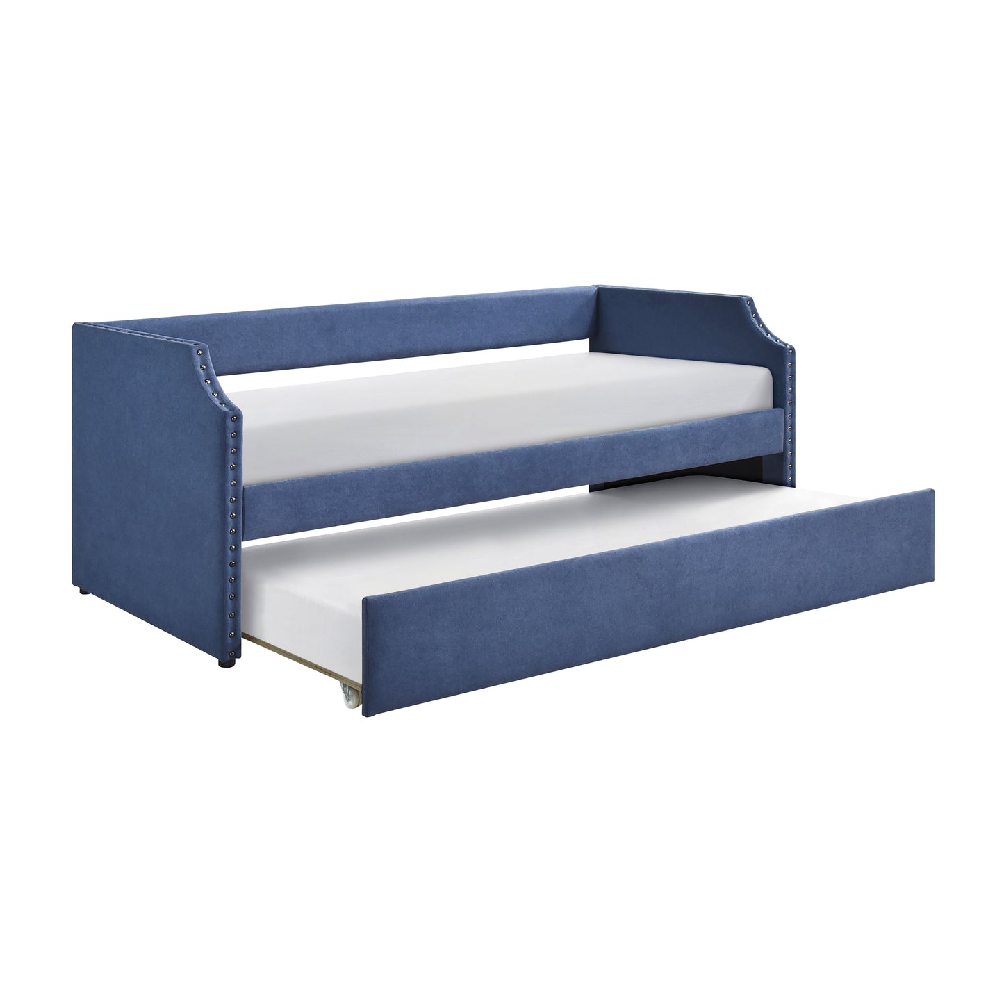 Homelegance Daybed with Trundle Blue Upholstered Stylish Design 4988BU
